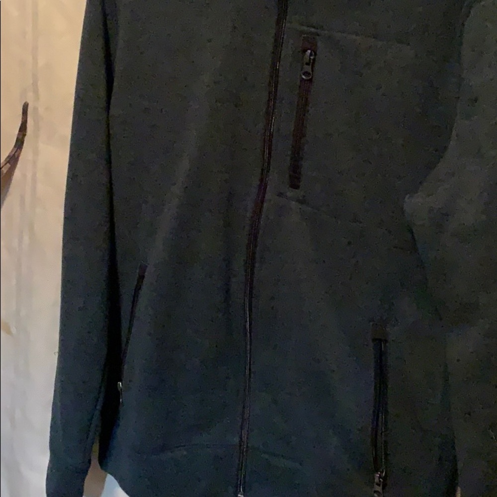 Men’s green/black zippered jacket size small - Picture 2 of 8